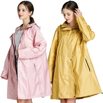 Женский модный дождевик с капюшоном и карманами на молнии для пеших прогулок на открытом воздухе, Ветрозащитная куртка