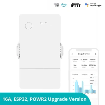 SONOFF Smart Power Meter Switch Pow Origin Wifi ESP32 Чип POWR316 Защита От Перегрузки Поддержка eWeLink Alexa Home Assistant Ifttt