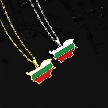 Мода Народной Республики Болгария, Карта и Цветной флаг, Ожерелья с подвесками для женщин, Ювелирные изделия для девочек, болгарские подарки