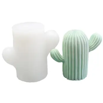 Силиконовая форма для кактусов Силиконовые формы для кактусов 3D-форма для поделок из глины для помадки, мыла ручной работы, воскового литья, мелка, гипсовой глины