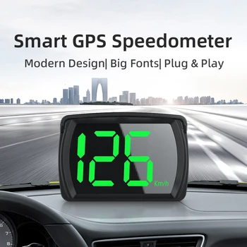 Автомобильный Цифровой GPS Спидометр KMH Крупным Шрифтом Для Автомобиля Грузовик Автобус 2,8 Дюймов Подключи и Играй Автомобильный HUD Головной Дисплей Крупным Шрифтом GPS Скорость