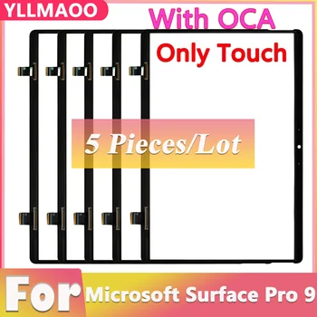 5 ШТ Оригинальный Сенсорный Экран С Клеем OCA Для Microsoft Surface Pro 9 2038 2023 Сенсорный Экран Для Ремонта Переднего Стекла Surface Pro9