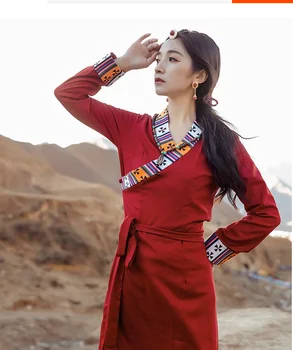 Летняя и осенняя новая тибетская одежда, женское платье Бола