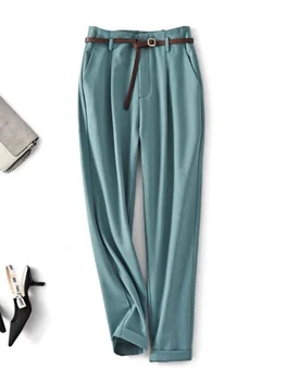 Брюки-карандаш для женщин, укороченные брюки с высокой талией, новые модные профессиональные брюки, женская одежда, мода Весна-осень 2023
