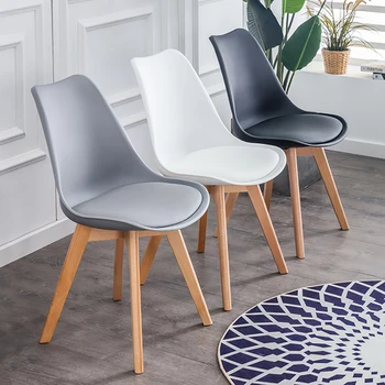 Пластиковые стулья в скандинавском стиле, сиденья для обеденных стульев Подходят для ресторанов, офисов, банкетов и домашней мебели