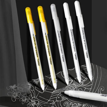 Водостойкие маркеры для перманентного рисования THE9 Maries Золотисто-Серебристо-белые Kalem Canetas Marqueurs Инструменты для рисования Школьные принадлежности