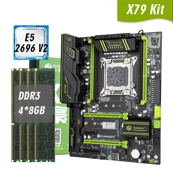 Комбинированный комплект материнской платы HUANANZHI X79 с Набором памяти Xeon E5 2696 V2 4x8GB 32GB 1600MHz 12800R DDR3 ECC REG