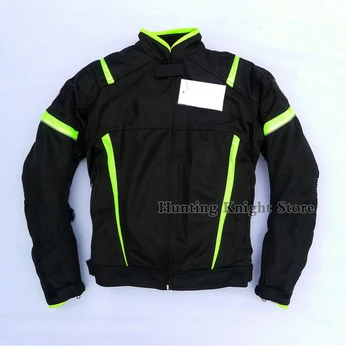 Летняя сетчатая куртка для мотокросса Suzuki, мужское пальто для мотогонок с протектором, дышащий, черный, зеленый