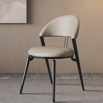 Роскошные Европейские обеденные стулья из итальянской кожи, высококачественные Обеденные стулья для Vip-персон, Прозрачная мебель современного отеля Sillas De Comedor