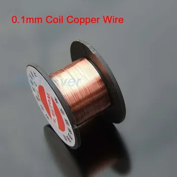 1 рулон медной проволоки, кабель 0,1 мм, Медный провод, Магнитный провод, Эмалированный Медный обмоточный провод