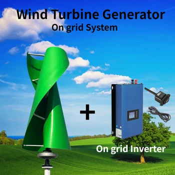 Мощность Инвертора Ветроэнергетической Сети 10000 Вт 190V-260VAC с Ограничителем/Резистором Сброса Нагрузки для 3-Фазного Ветротурбинного Генератора