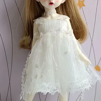 Модная юбка для куклы 1/6 1/8 BJD, мини-белое газовое платье Бесплатная доставка
