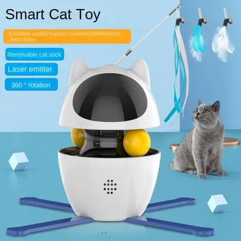 Игрушка для кошек палочка-дразнилка для кошек, самоподъемная, снимающая скуку, автоматическая дразнилка для кошек, электрическая интеллектуальная, устойчивая к укусам игрушка для кошек
