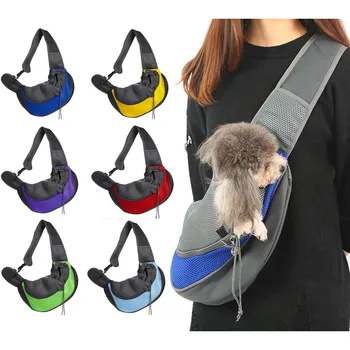 Комфортная сумка для переноски домашних собак, кошек, щенков, уличные сумки, сетчатая Оксфордская сумка на одно плечо, сетчатая сумка-тоут на ремне спереди, Наплечная сумка-тоут