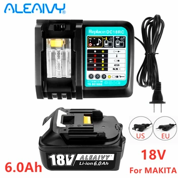 НОВЫЙ Литий-ионный Аккумулятор BL1860 18 В 6000 мАч для Makita 18 В Аккумулятор BL1840 BL1850 BL1830 BL1860B + Зарядное Устройство Makita