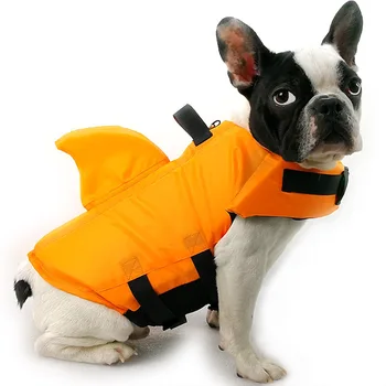 Спасательный Жилет для Собак-Акул Повышенной Плавучести, Одежда Для Плавания Для Маленьких Собак, Защитный Жилет с Ручкой для Серфинга Собак Среднего Размера