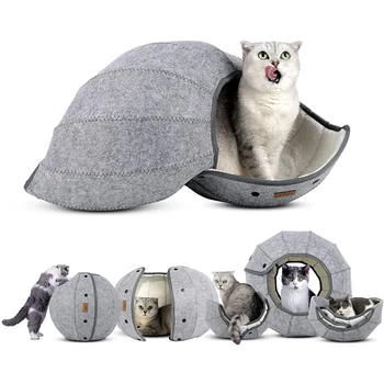 Кошачий туннель, симпатичная кошачья кровать, Игрушечный мяч для кошек, Интерактивный многофункциональный портативный Мягкий теплый 8в1, Игрушечные мячи для кошек, Аксессуары для домашних животных