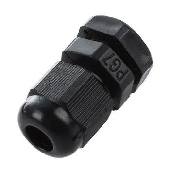 8 ШТ. PG7 Черный пластиковый Водонепроницаемый кабельный ввод 3-6,5 мм