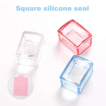 Штамп для ногтей, высококачественный Прозрачный квадратный стампер для ногтей, Прозрачный Желейный Квадратный Стампер для ногтей, Инструменты для дома