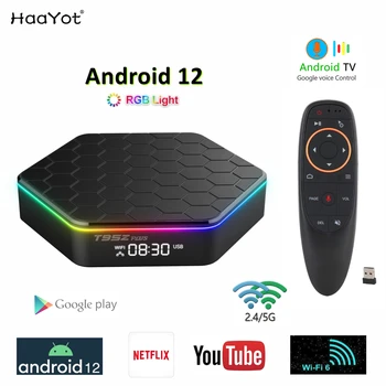2022 Android 12 TV Box Wifi6 1080P H.265 4K 60fps 4G 32G Smart 6k телеприставка IPTV 3D Медиаплеер
