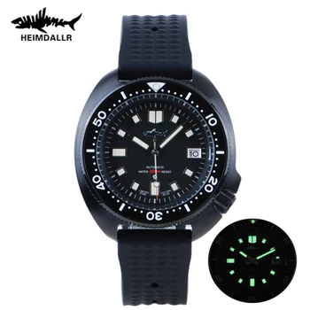 HEIMDALLR Мужские часы 44 мм PVD 6105 Turtle Diver Watch Япония NH35 Автоматические 200 М Водонепроницаемый Керамический Безель Механические Наручные Часы