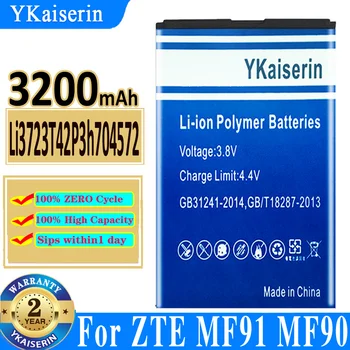 YKaiserin Новый 3200 мАч Li3723T42P3h704572 Аккумулятор Для MTC 833F 831FT 4G WIFI Маршрутизатор Модем Для ZTE MF90 MF90 + MF90M MF91 Батареи
