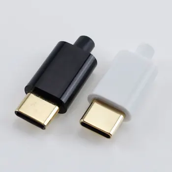 1 комплект DIY USB 3.1 Позолоченный USB 3.1 Type C 5P Штекер Сварочный USB-C Ремонтный Кабель Зарядное Устройство Разъем для Телефона