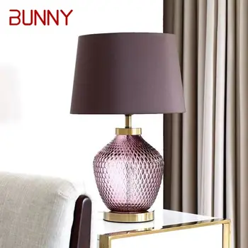 Современная настольная лампа BUNNY Nordic Модное искусство Синий Гостиная Спальня Отель LED Индивидуальность Оригинальность Настольная лампа