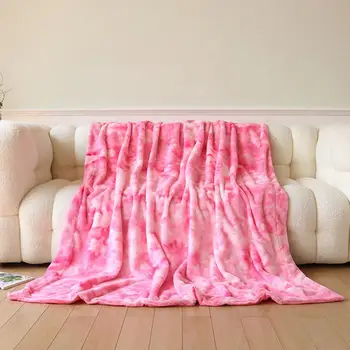 Детское одеяло из микрофибры Сохраняет тепло, не линяет, Офисное одеяло для ворса с галстуком-красителем, предметы домашнего обихода, манта для дивана