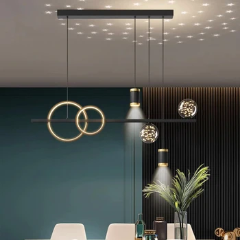 Современная столовая lamparas decoracion hogar moderno, умные подвесные светильники, салонные люстры для столовой