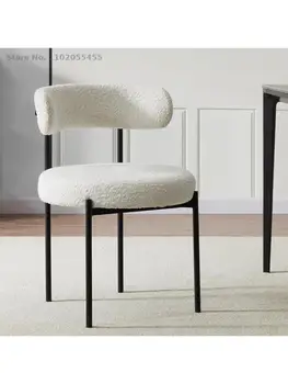 2022 новый туалетный стул в стиле ваби-саби, обеденный стул из бархатной ткани senior lamb, домашний минималистичный современный стул для макияжа