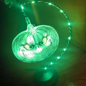 Железный фонарь в форме искусства на Хэллоуин, креативный маленький ночной фонарь в гостиной, декоративный фонарь из фестивальной тыквы