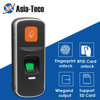 Считыватель биометрического контроля доступа Отпечатки пальцев с картой управления RFID 125 кГц Поддержка системы контроля доступа WG 26 1000 Пользователей