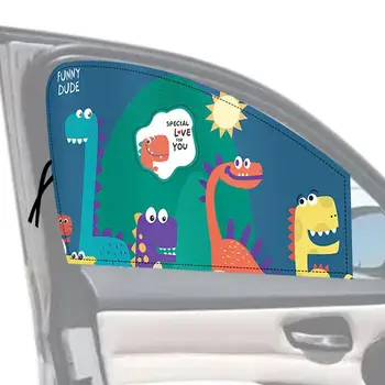 Детский козырек для окон автомобиля, Мультяшная Магнитная шторка на боковом окне, передние и задние магнитные солнцезащитные козырьки, солнцезащитные козырьки, удерживающие занавеску
