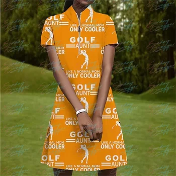 Женское летнее новое платье для гольфа, для отдыха на открытом воздухе, для занятий фитнесом, для занятий спортом, удобное быстросохнущее платье с коротким рукавом, спортивная одежда