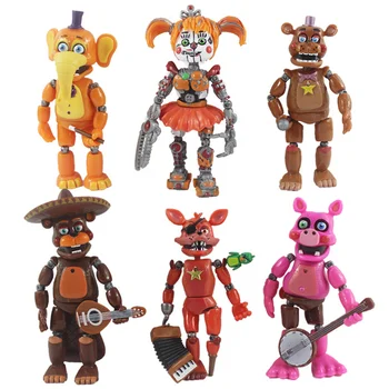 Midnight Toy Bear Игрушки Симулятор пиццерии Ver Foxy Chica Lighte Кукла с подвижными суставами Детская игрушка 6 шт./компл.