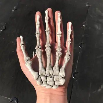 Пластиковая реалистичная рука скелета, рука скелета в натуральную величину, украшение для рук скелета на Хэллоуин, кость для рук