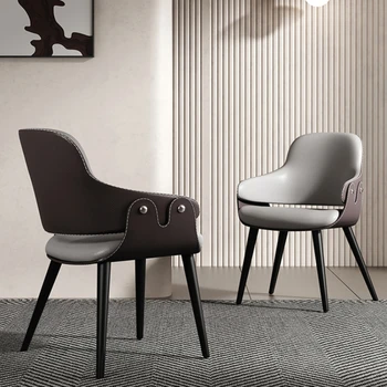 Итальянские обеденные стулья со спинкой и простыми перилами, Обеденные стулья домашнего дизайна, Роскошная Современная мебель для салона Muebles Hogar QF50DC