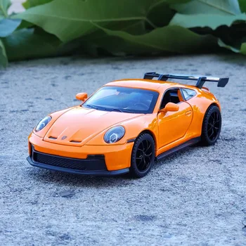1:32 Porsche 911 GT3 Суперкар Из Сплава Модель Автомобиля Игрушка Литье Под давлением Металла Звуковые и Световые Автомобильные Игрушки Для Детского Автомобиля