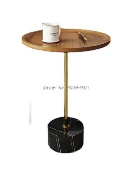 Легкий роскошный журнальный столик из массива дерева, стол для творчества, диван в гостиной, приставной столик, балкон, маленький круглый столик, прикроватная тумбочка