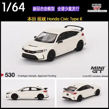 MINI GT 1: 64 Honda Civic Type R 2023 FL5 Коллекция игрушек для украшения автомобилей из литого под давлением сплава