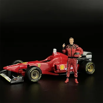 Модель куклы из смолы в масштабе 1/64, красный гоночный костюм Формулы-1, фигурки гонщика, отлитые под давлением из сплава, Миниатюрная коллекция диорам для показа автомобилей