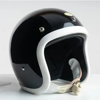 Высокопрочный стеклопластиковый модный шлем 3/4 в японском стиле для мотоцикла Harley, тонкий ультралегкий круизный ретро-шлем, вместительный