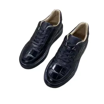 BATMO 2023 новое поступление, мужская повседневная обувь из крокодиловой кожи, мужские кроссовки из натуральной кожи PDD176