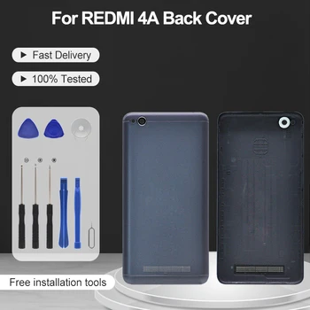 Оптовая Продажа Задняя крышка для Xiaomi Redmi 4A Задняя крышка аккумулятора Корпус задней двери Чехол для батарейного отсека Бесплатная доставка с инструментами