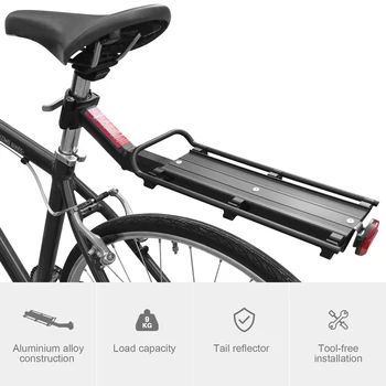 Багажник для велосипеда Задняя Велосипедная стойка Быстроразъемные Велосипедные Стойки для багажника из алюминиевого сплава с отражателем, Подставка для велосипедной сумки