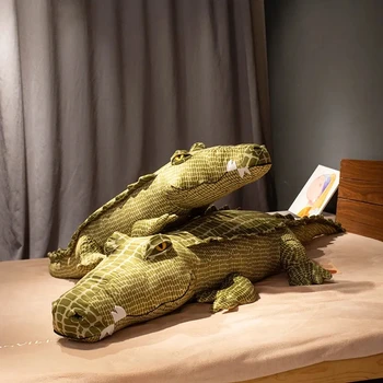 60-100 см Имитация крокодила Hugg Плюшевые игрушки, мягкие плюшевые животные, длинная подушка-крокодил, кукла, подарок для домашнего декора для детей