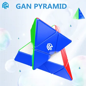 GAN Pyraminx Магнитный Волшебный Скоростной Куб GAN 3x3 Пирамидальный Магнитный Усиленный УФ-Куб Без Наклеек, Треугольные Скоростные Игрушки Для Детей
