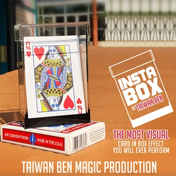 Insta Box от Тайваня Ben Magic Tricks Card in Box Выбранная карта Появляется в Коробке Poke Magia Реквизит Крупным планом Уличные Иллюзионные Трюки