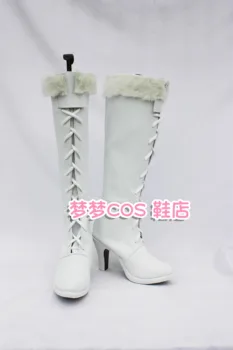 Обувь для косплея Нико Робина из аниме JP, белые ботинки из искусственной кожи ручной работы